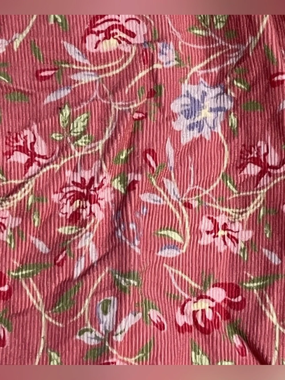 Laura Ashley Collared Pink Girls, Long Sleeve Floral Dress, 3T, Vintage